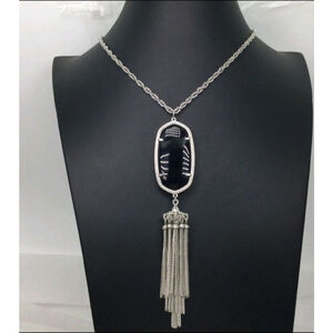 Kendra Scott Rayne Black Tassel Necklace – NWOT 30"
